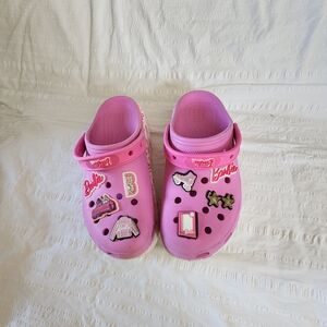 Pink Barbie Crocs Size 6
